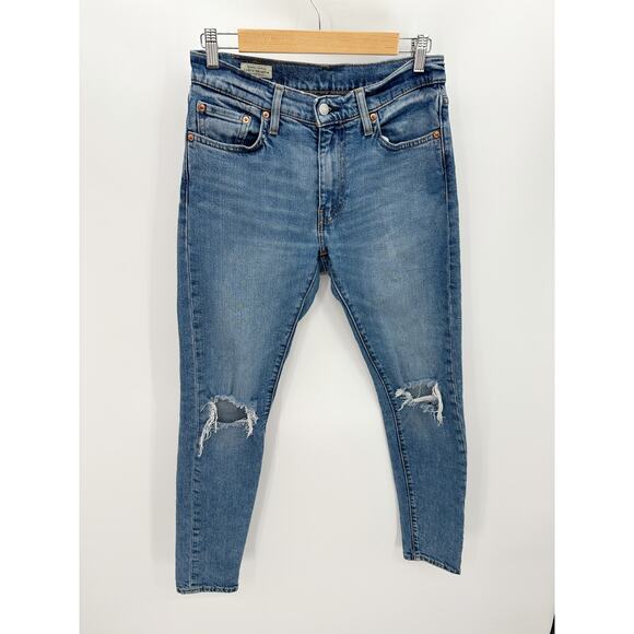 Levi's Skinny Taper Fit Medium Wash Blue Blow Out Denim Jeans Mens Size 30 x 30* - Picture 12 of 12